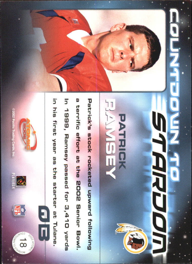 2002 Atomic (Pacific) Football "Insert" Cards - Picture 27 of 39