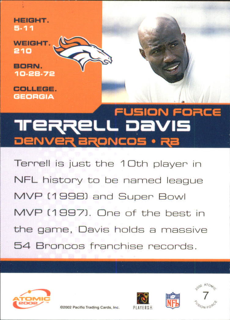 2002 Atomic (Pacific) Football "Insert" Cards - Picture 31 of 39