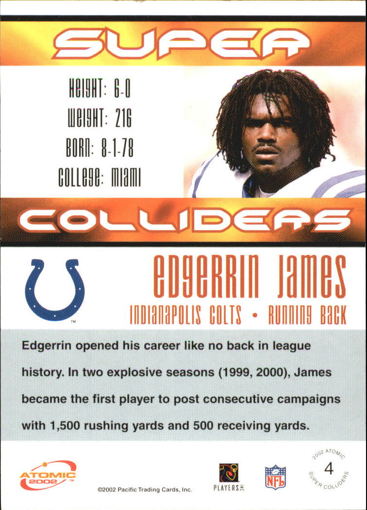 2002 Atomic (Pacific) Football "Insert" Cards - Picture 39 of 39