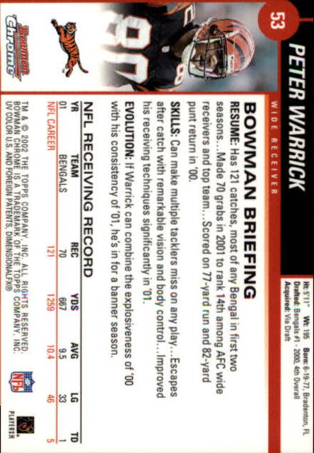 A8594- 2002 Bowman Chrome FB Cards 1-275 +Inserts -You Pick- 15+ FREE US SHIP - Picture 83 of 391