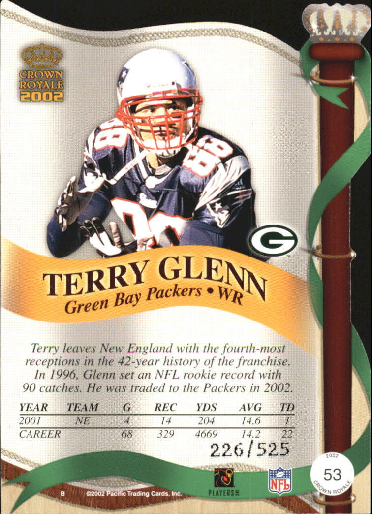 2002 Crown Royale Red #53 Terry Glenn back image