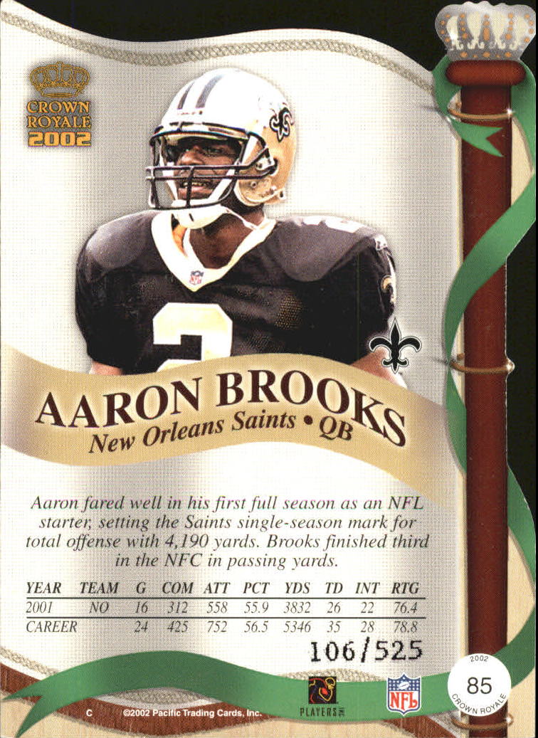 2002 Crown Royale Red #85 Aaron Brooks back image