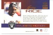 2002 Crown Royale Majestic Motion #7 Jerry Rice back image