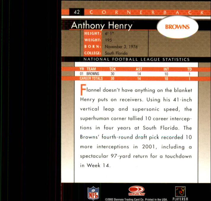 2002 Donruss Football (Pick Card From List) C83 07-24 - Picture 69 of 327