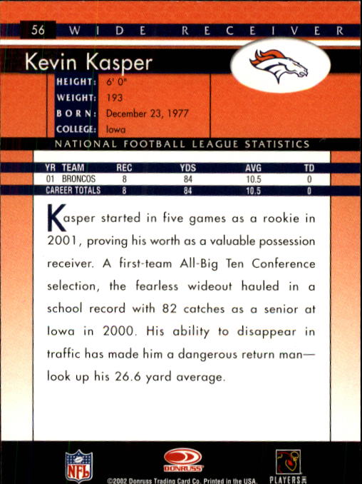 2002 Donruss Football (Pick Card From List) C83 07-24 - Picture 87 of 327