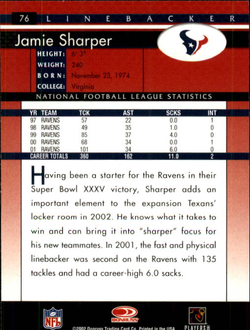 B1433- 2002 Donruss Football Cards 1-200 +Inserts -You Pick- 15+ FREE US SHIP - Picture 55 of 179