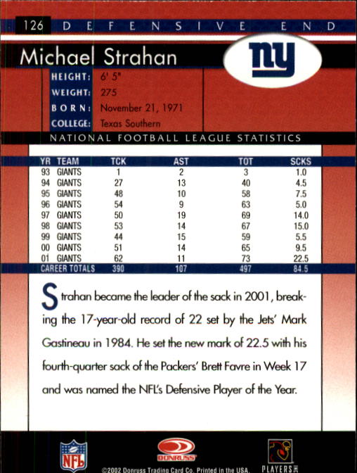 B1433- 2002 Donruss Football Cards 1-200 +Inserts -You Pick- 15+ FREE US SHIP - Picture 87 of 179