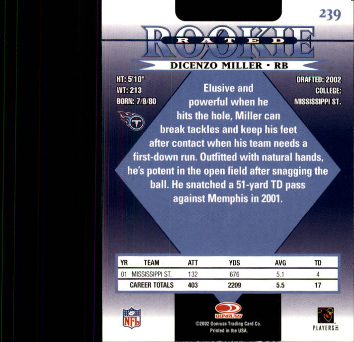 B1433- 2002 Donruss Football Cards 1-200 +Inserts -You Pick- 15+ FREE US SHIP - Picture 161 of 179