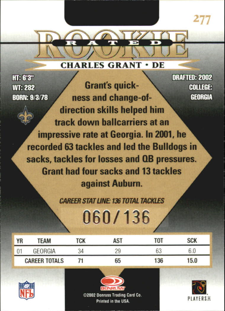 B1433- 2002 Donruss Football Cards 1-200 +Inserts -You Pick- 15+ FREE US SHIP - Picture 179 of 179