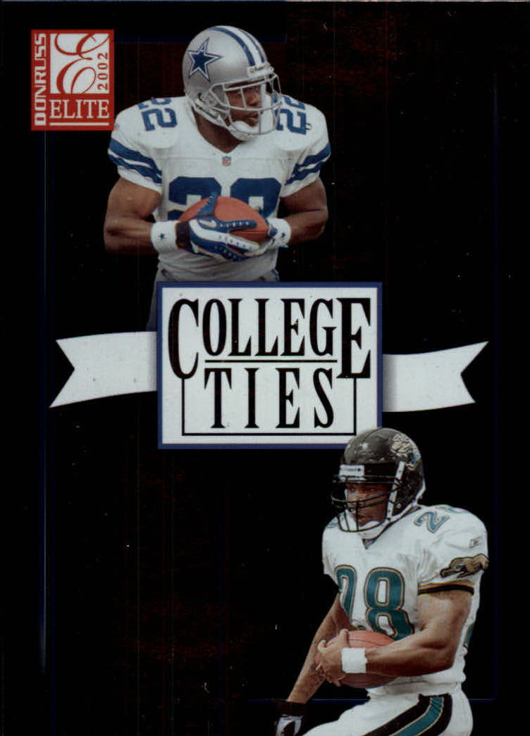 2002 Donruss Elite College Ties #CT24 Emmitt Smith/Fred Taylor