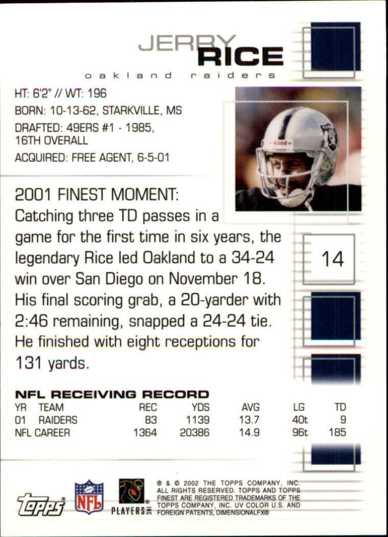 Jerry Rice cards (2000-2022) 49ers Raiders - You Choose - Bild 90 von 227