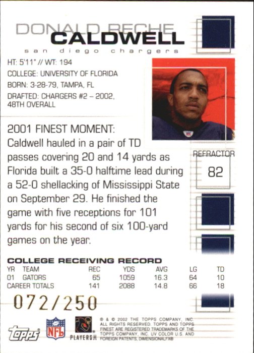 A8908- 2002 Finest Football Card #s 1-114 +Rookies -You Pick- 15+ FREE US SHIP - Picture 9 of 43