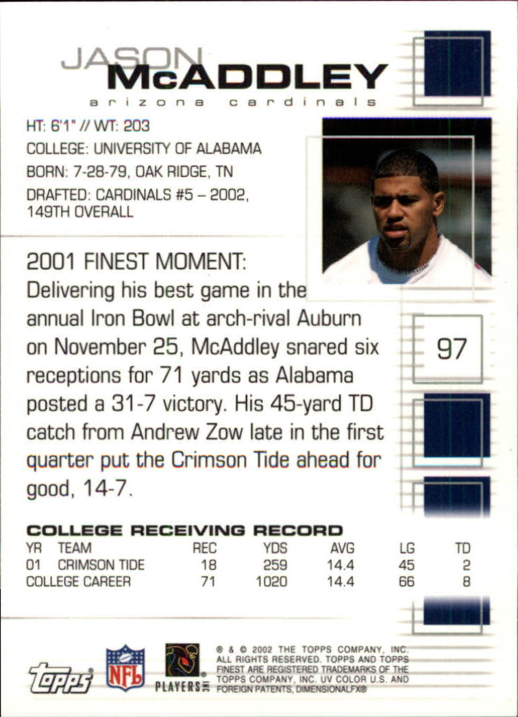 A8908- 2002 Finest Football Card #s 1-114 +Rookies -You Pick- 15+ FREE US SHIP - Picture 23 of 43