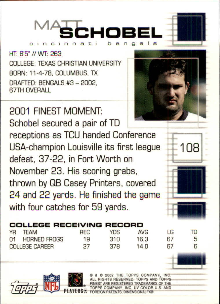 A8908- 2002 Finest Football Card #s 1-114 +Rookies -You Pick- 15+ FREE US SHIP - Picture 37 of 43