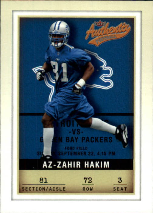 2002 Fleer Authentix #72 Az-Zahir Hakim