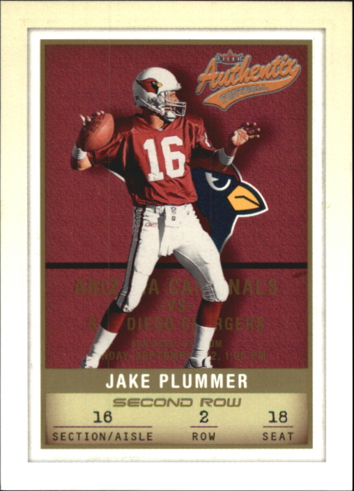 2002 Fleer Authentix Second Row #1 Jake Plummer
