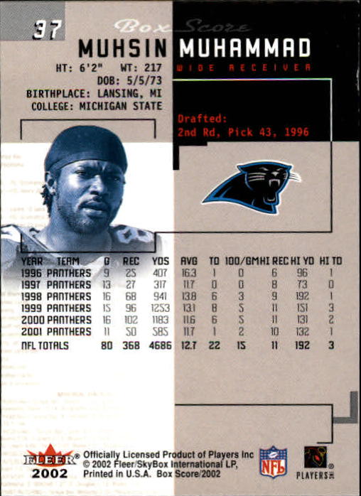 2002 Box Score (Fleer) Football "Main Set" Cards - Picture 69 of 296