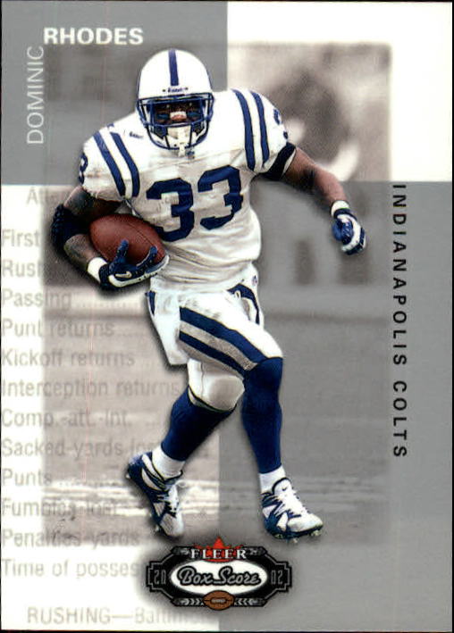 2002 Box Score (Fleer) Football "Main Set" Cards - Picture 155 of 296