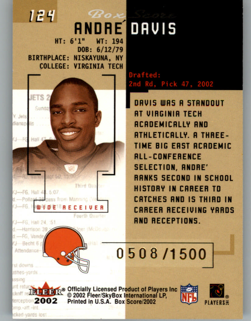 2002 Fleer Box Score FOOTBALL You Pick - Picture 228 of 390