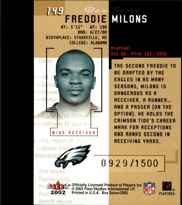 2002 Fleer Box Score FOOTBALL You Pick - Picture 236 of 390