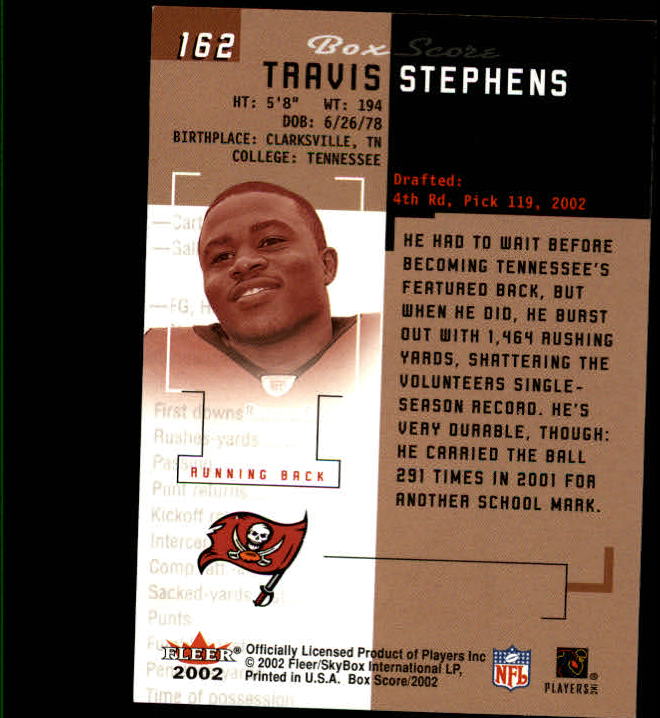 2002 Box Score (Fleer) Football "Main Set" Cards - Picture 262 of 296