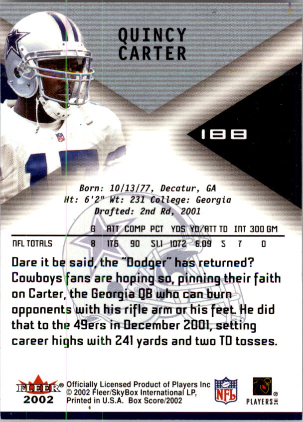 2002 Fleer Box Score FOOTBALL You Pick - Picture 300 of 390