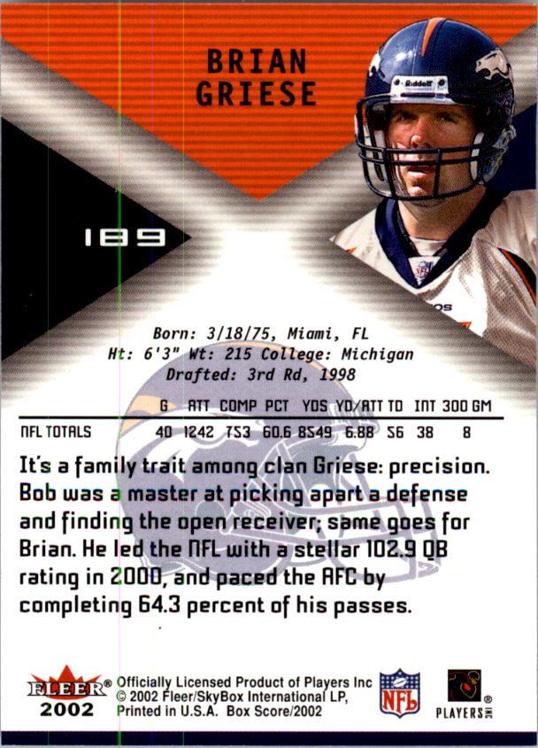 2002 Fleer Box Score FOOTBALL You Pick - Picture 302 of 390