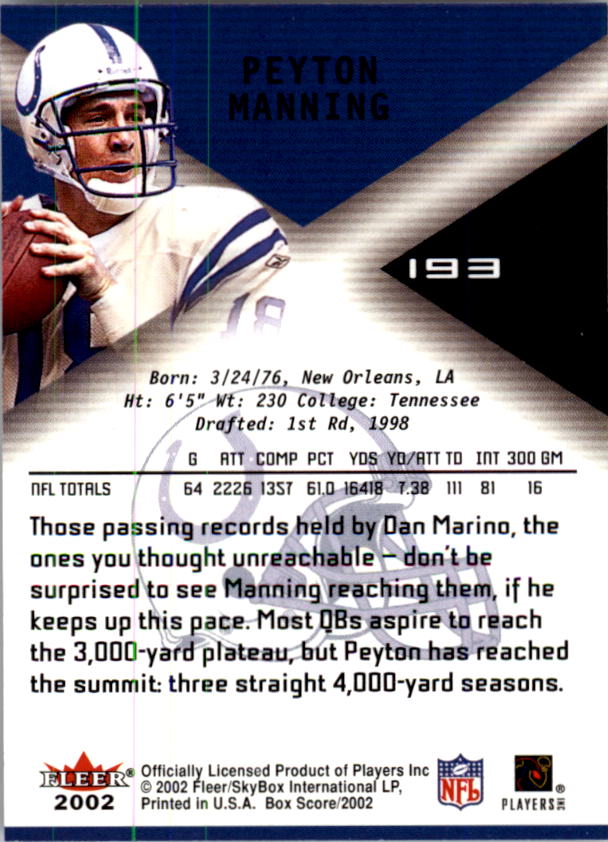 2002 Fleer Box Score FOOTBALL You Pick - Picture 310 of 390