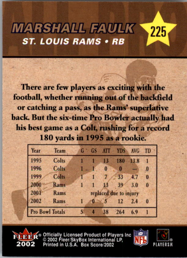 2002 Fleer Box Score FOOTBALL You Pick - Picture 366 of 390