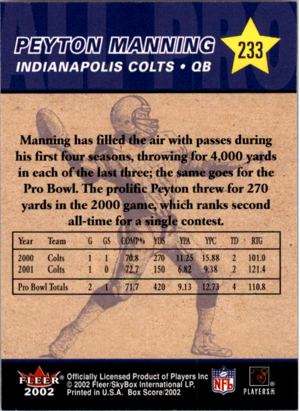 2002 Fleer Box Score FOOTBALL You Pick - Picture 380 of 390