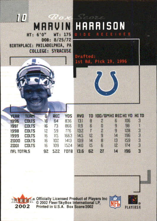 2002 Fleer Box Score FOOTBALL Classic Miniatures YOU PICK - Picture 21 of 59