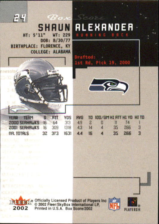 2002 Fleer Box Score FOOTBALL Classic Miniatures YOU PICK - Picture 47 of 59