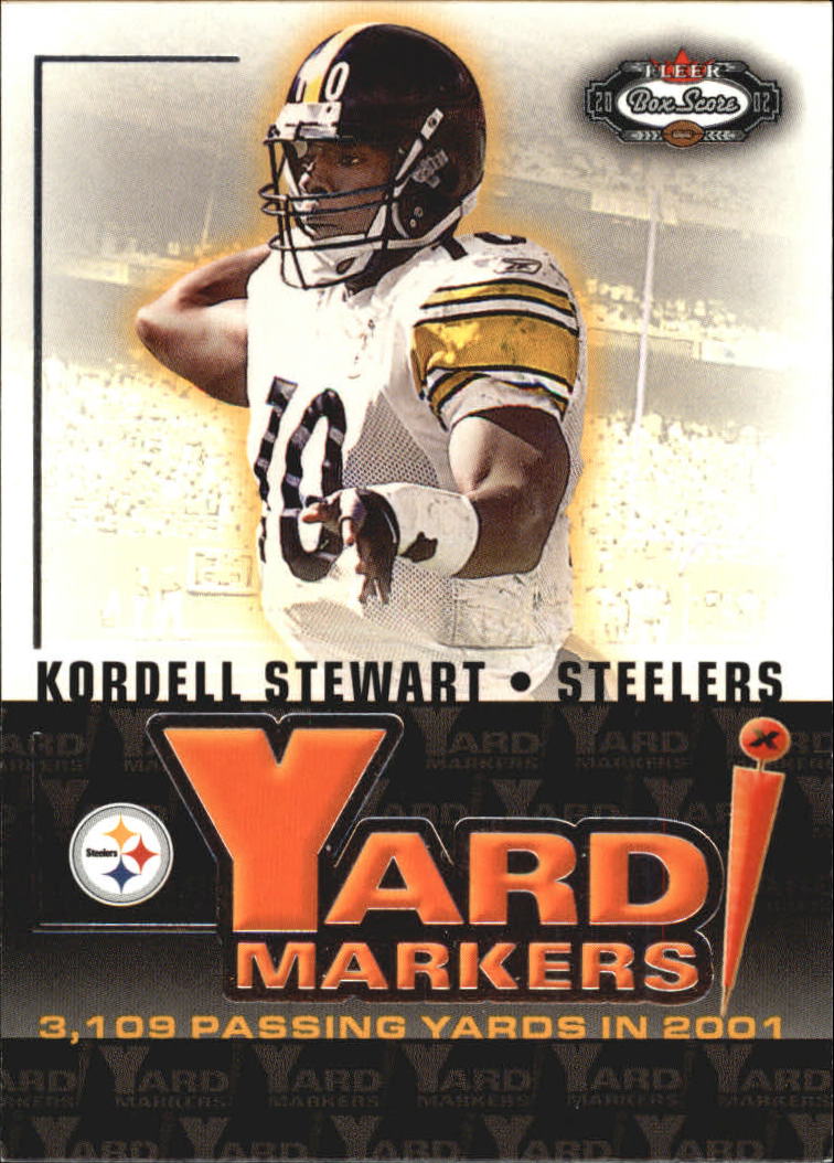 : Kordell Stewart 2002 Fleer Box Score Yard Markers Game