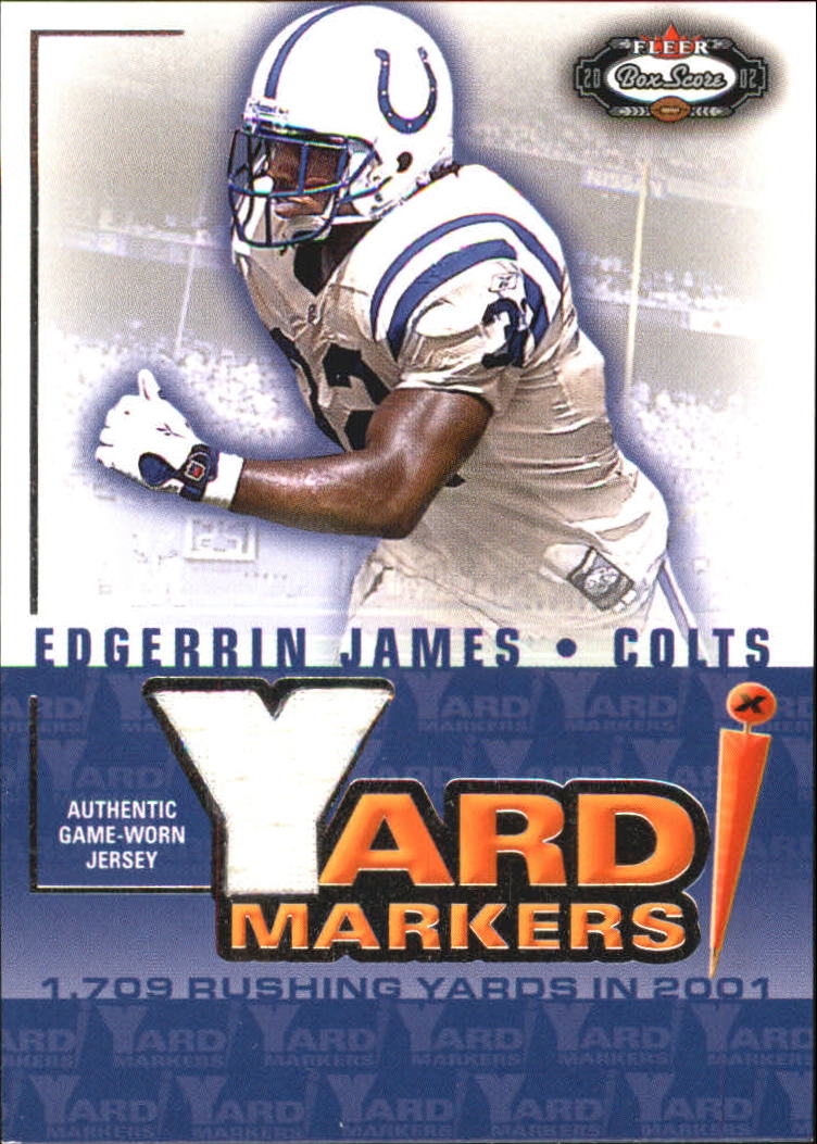 2002 Fleer Box Score Yard Markers Jerseys #11 Edgerrin James
