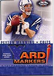 2002 Fleer Box Score Yard Markers Jerseys #12 Peyton Manning