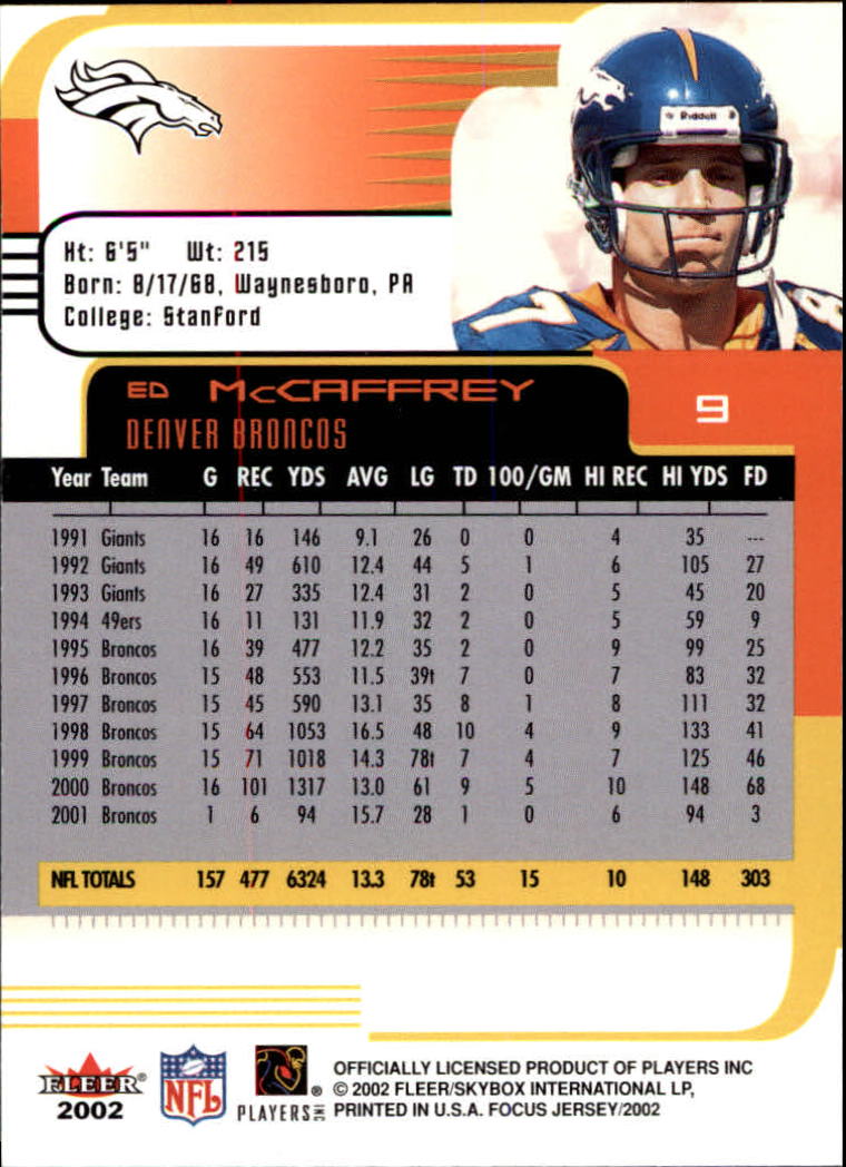 2002 Focus JE (Fleer) Football "Main Set" Cards - Picture 19 of 225
