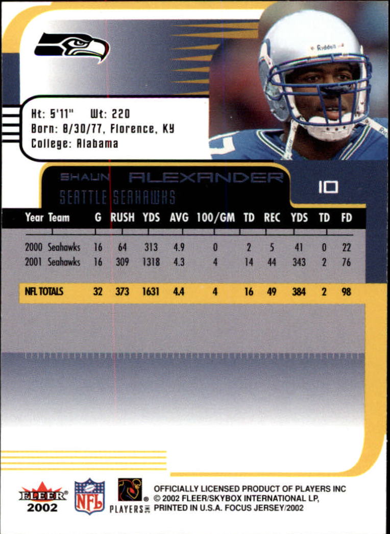 2002 Focus JE (Fleer) Football "Main Set" Cards - Picture 21 of 225