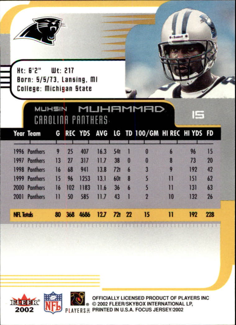 2002 Focus JE (Fleer) Football "Main Set" Cards - Picture 31 of 225