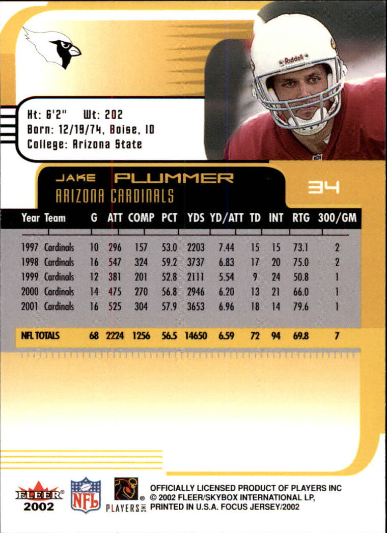 2002 Focus JE (Fleer) Football "Main Set" Cards - Picture 69 of 225