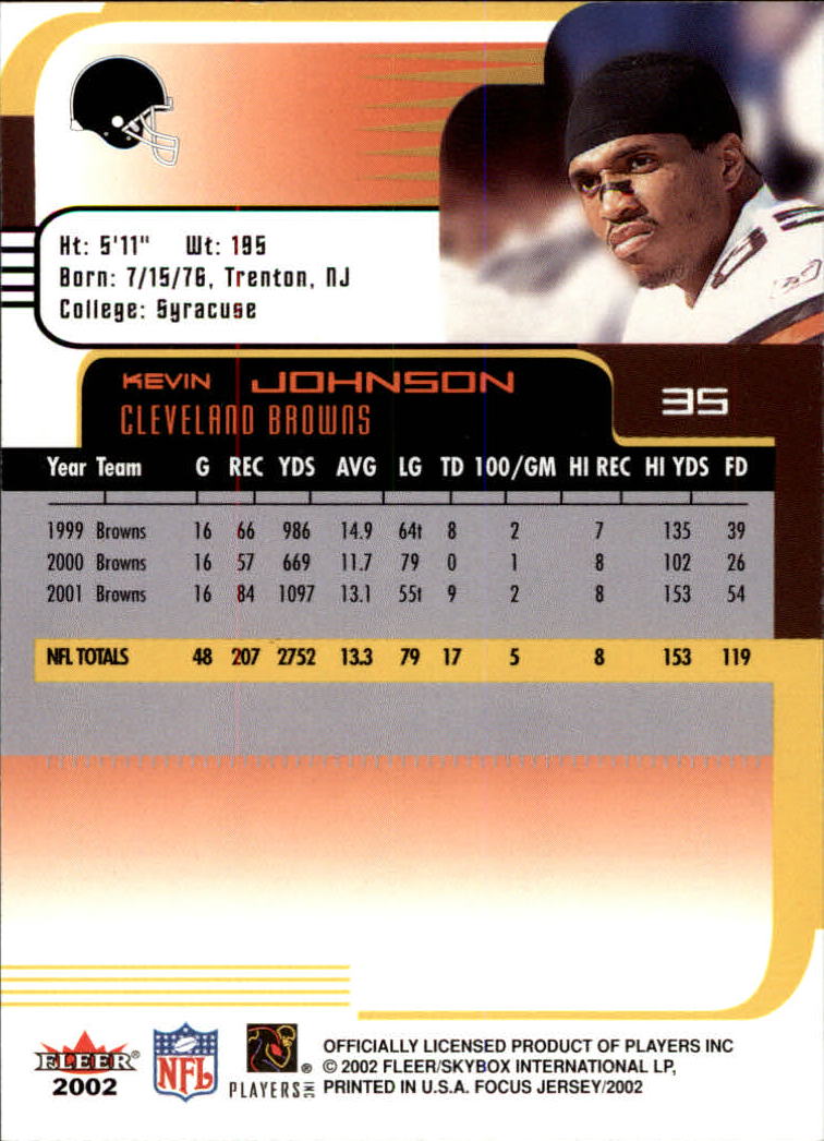 2002 Focus JE (Fleer) Football "Main Set" Cards - Picture 71 of 225