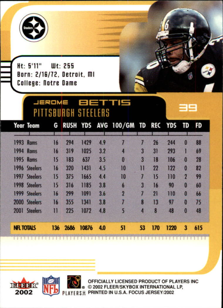 2002 Focus JE (Fleer) Football "Main Set" Cards - Picture 79 of 225
