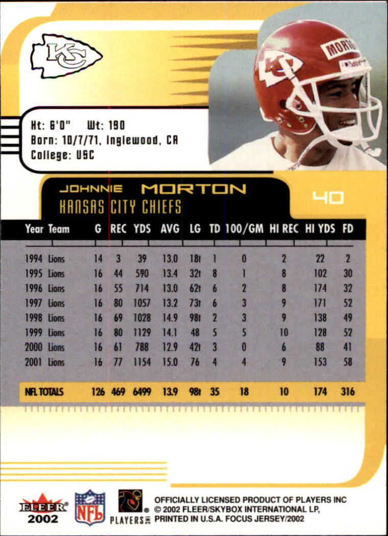 2002 Focus JE (Fleer) Football "Main Set" Cards - Picture 81 of 225