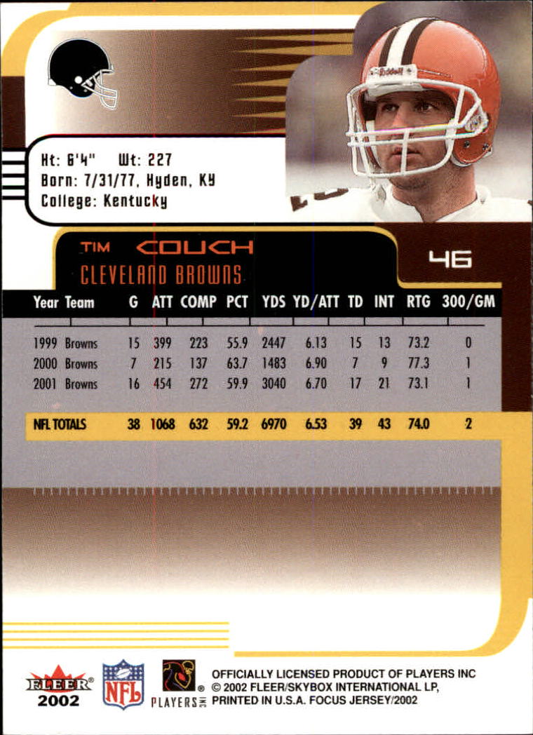 2002 Focus JE (Fleer) Football "Main Set" Cards - Picture 93 of 225