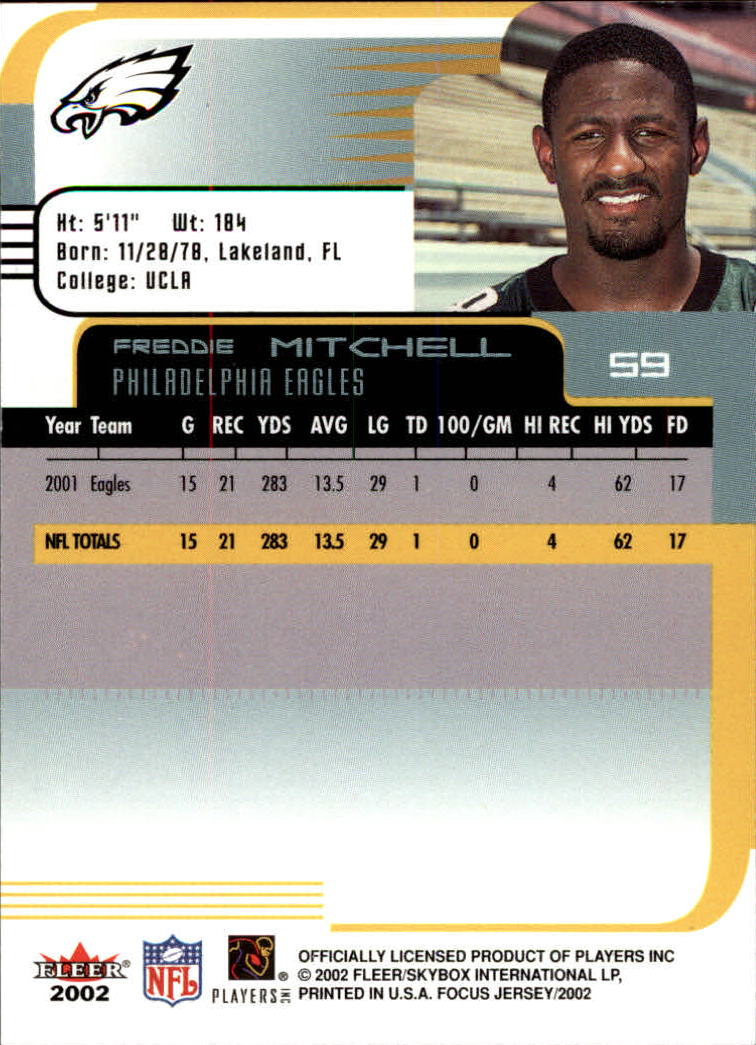 2002 Focus JE (Fleer) Football "Main Set" Cards - Picture 119 of 225