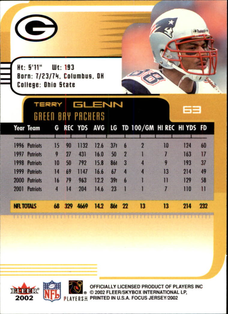 2002 Focus JE (Fleer) Football "Main Set" Cards - Picture 127 of 225