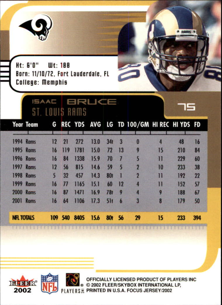 2002 Focus JE (Fleer) Football "Main Set" Cards - Picture 151 of 225