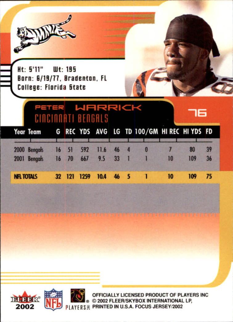 2002 Focus JE (Fleer) Football "Main Set" Cards - Picture 153 of 225