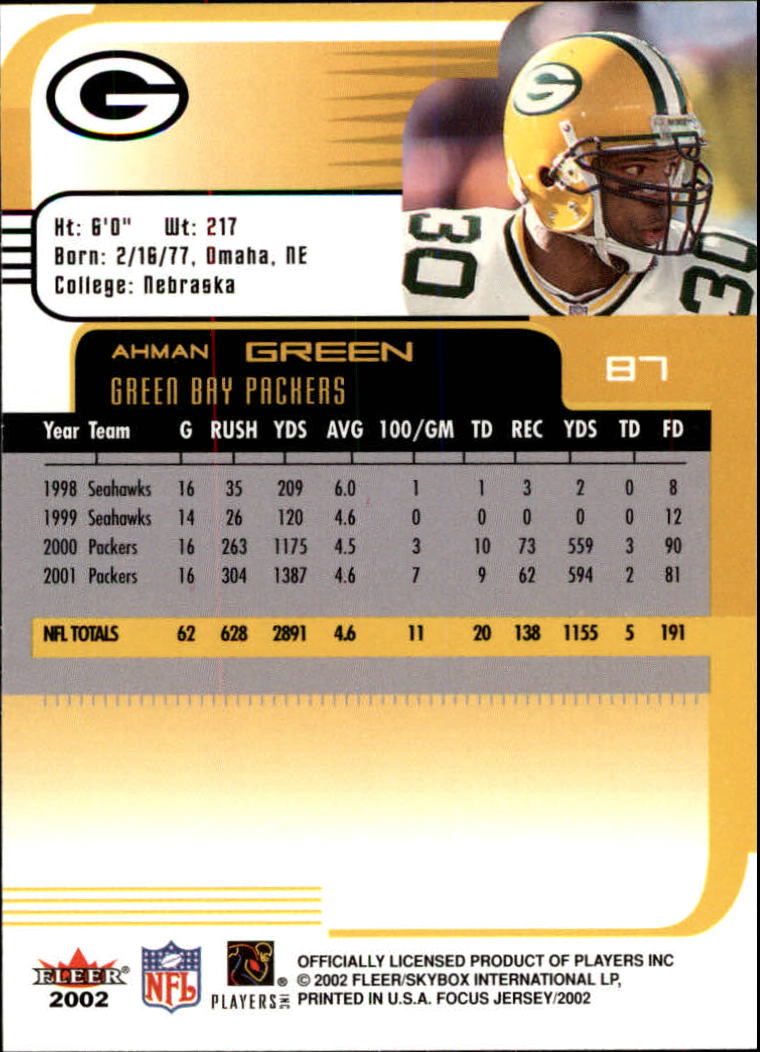 2002 Focus JE (Fleer) Football "Main Set" Cards - Picture 175 of 225