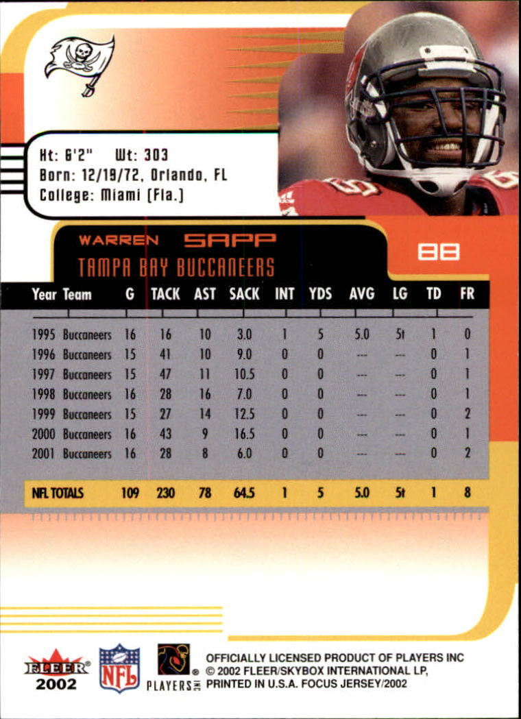 2002 Focus JE (Fleer) Football "Main Set" Cards - Picture 177 of 225