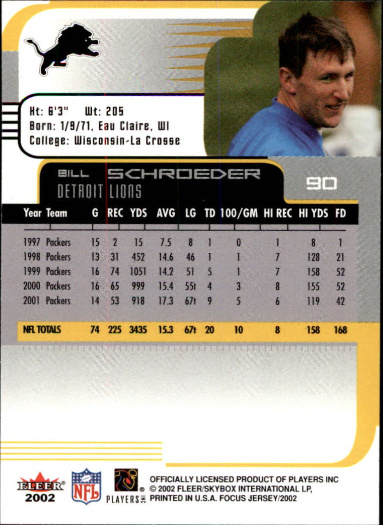 2002 Focus JE (Fleer) Football "Main Set" Cards - Picture 181 of 225